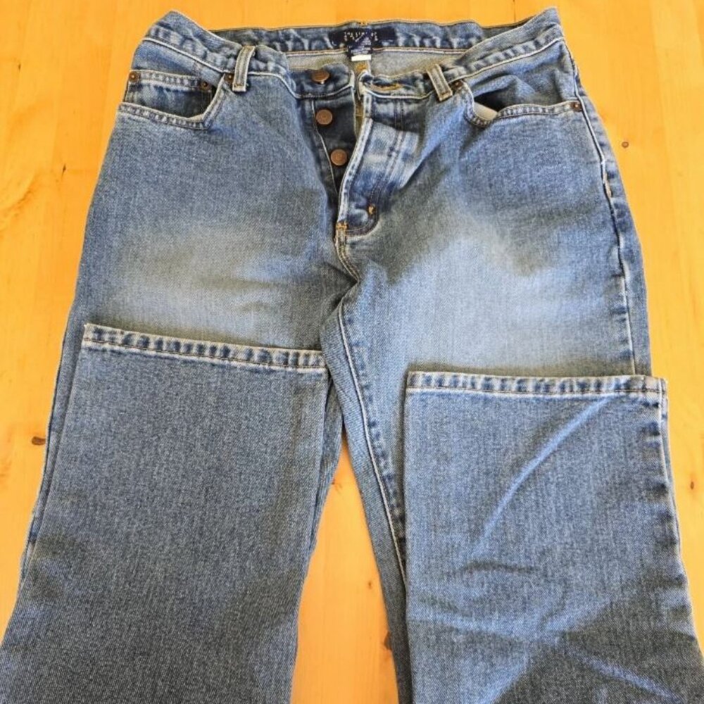 The Limited Womens 10 Reg Jeans Straight Leg Blue America Denim Mid Rise